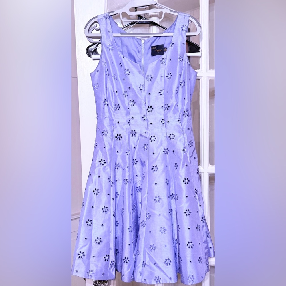 Taylor Periwinkle Sleeveless V-Neck Midi Dress